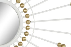 Τοίχο καθρέφτη Home ESPRIT Λευκό Χρυσό 80 x 2,5 x 80 cm