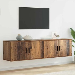 vidaXL Σετ Βαθμιδωτών Ντουλαπιών Τηλεόρασης 2 pcs Παλιό Ξύλο