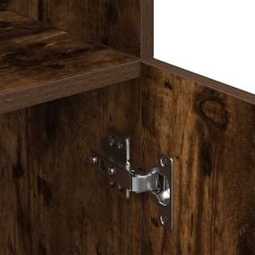 Ντουλάπι Κουζίνας Καπνιστή Δρυς 57x41,5x131,5 εκ. Επεξεργ. Ξύλο - Καφέ