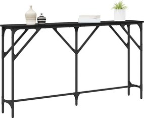 vidaXL Τραπέζι κονσόλας Μαύρη δρυς 140 x 23 x 75 cm