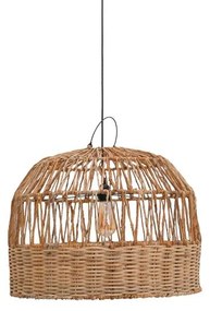 Φωτιστικό οροφής Erdon Inart μπανάνα ξύλο-rattan pe σε φυσική απόχρωση Φ60x45εκ 60x60x45 εκ.