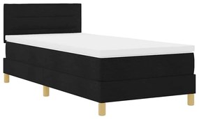 vidaXL Κρεβάτι με ελατήρια με στρώμα Μαύρο 100 x 200 cm ύφασμα