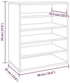 ΠΑΠΟΥΤΣΟΘΗΚΗ ΚΑΠΝΙΣΤΗ ΔΡΥΣ 60X35X70 ΕΚ. ΑΠΟ ΕΠΕΞΕΡΓΑΣΜΕΝΟ ΞΥΛΟ 816014