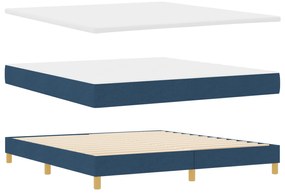 vidaXL Κρεβάτι Σπαστό με Στρώμα Μπλε 180x200 εκ. Ύφασμα