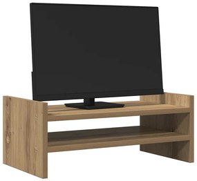 vidaXL Βάση Οθόνης Αρτισιανή Δρυς 50x27x20 εκ. από Επεξ. Ξύλο