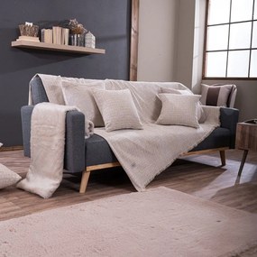 Ριχτάρι Lancaster 01 Ecru Teoran Two-seater 180x250cm Βαμβάκι-Ακρυλικό