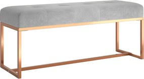 vidaXL Πάγκος Γκρι 110 x 36 x 45 εκ. Βελούδινος