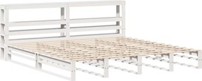 vidaXL Σκελετός Κρεβ. Χωρίς Στρώμα Λευκό 180x200 εκ Μασίφ Πεύκο