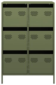 vidaXL Ντουλάπι Πράσινο Λαδί 68x39x101,5 εκ. από Ατσάλι