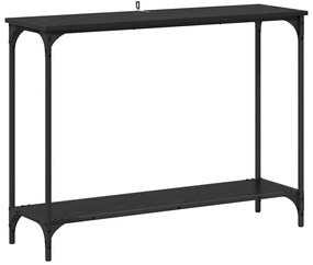 vidaXL Τραπέζι κονσόλας με ράφι Μαύρη δρυς 101 x 30.5 x 75 εκ