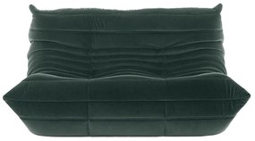 Καναπές διθέσιος Nextdeco Togo Alcantara σκούρο πράσινο Υ70x132x102εκ