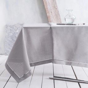 Τραπεζομάντηλο Με Αζούρ Quin Grey Ρυθμός 170X300 170x300cm Linen-Polyester