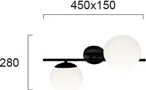 Απλίκα Τοίχου Viokef Floris Black 4260200