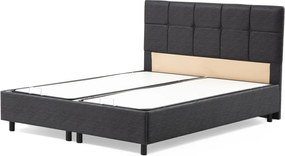 Single Bed Base &amp; Headboard Vitalia 90 x 190 - Anthracite Anthracite