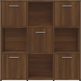 vidaXL Βιβλιοθήκη Καφέ Δρυς 90x30x90 εκ. από Επεξεργασμένο Ξύλο