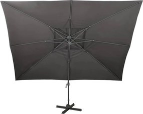 vidaXL Ομπρέλα Κήπου με Διπλή Κορυφή, Ανθρακί 400x300 εκ.