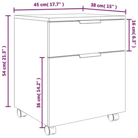 ΑΡΧΕΙΟΘΗΚΗ ΦΟΡΗΤΗ ΓΚΡΙ SONOMA45X38X54 ΕΚ. ΕΠΕΞ. ΞΥΛΟ ΜΕ ΡΟΔΕΣ 817136