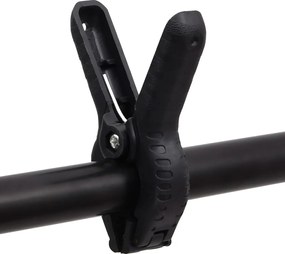 vidaXL Βάση Φόντου σε Σχήμα Τ Μαύρη 151x60x(70-200) εκ.