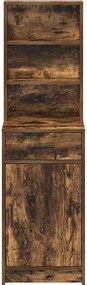 vidaXL Highboard Καπνιστό Δρύς 41 x 40 x 135 εκ Επεξεργασμένο Ξύλο