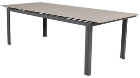 Τραπέζι εξωτερικού χώρου Dallas 668, Polyξύλο, 74x100cm, 48 kg, Μαύρο, Γκρι, Μέταλλο | Epipla1.gr