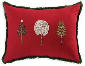 Μαξιλάρι Διακοσμητικό Χριστουγεννιάτικο (Με Γέμιση) Tiffani Trees Red Nef-Nef 30Χ45