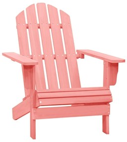 Καρέκλα Κήπου Adirondack Ροζ από Μασίφ Ξύλο Ελάτης - Ροζ