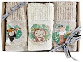 Πετσέτες Βρεφικές 233 (Σετ 3τμχ) Beige-Ecru Kentia Towels Set 40x70cm 100% Βαμβάκι
