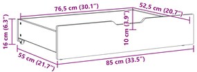 ΣΥΡΤΑΡΙΑ ΚΡΕΒΑΤΙΟΥ 2 ΤΕΜ ΛΕΥΚΟ 85X55X16 ΕΚ. ΜΑΣΙΦ ΞΥΛΟ ΠΕΥΚΟΥ 850927