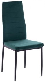 Καρέκλα ArteLibre ROSE Πράσινο/Μαύρο Βελούδο 53x39x96cm-14320027