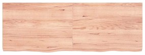 vidaXL Ράφι Τοίχου Ανοιχτό Καφέ 140x50x(2-6)εκ. Επεξ. Μασίφ Ξύλο Δρυός