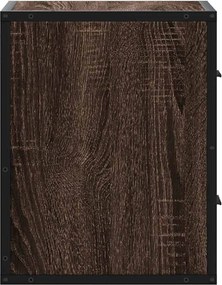 vidaXL Κομοδίνο επίτοιχο ντουλάπι καφέ δρυς 40x31x39,5 cm