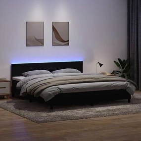 vidaXL Box Spring Κρεβάτι με στρώμα Μαύρο 200x220 cm Βελούδινο