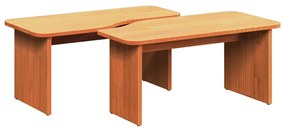 vidaXL Τραπεζάκι σαλονιού 2 pcs Κερωτό καφέ Μασίφ ξύλο πεύκου