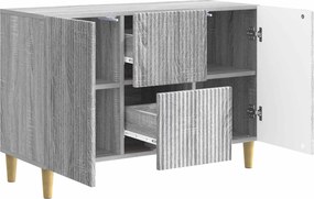 vidaXL Πλαϊνό γραφείο Γκρι Sonoma 89 x 34,5 x 60 εκ.