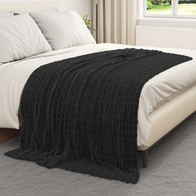 vidaXL Ριχτάρια 6 pcs Μαύρο 200 x 150 cm Μαλλί
