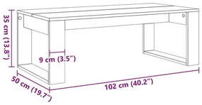 Τραπεζάκι Σαλονιού Όψη Παλαιού Ξύλου 102x50x35 εκ. Επεξ. Ξύλο - Καφέ