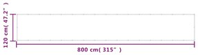 vidaXL Διαχωριστικό Βεράντας Μαύρο 120x800εκ 100% Πολ. Ύφασμα Oxford