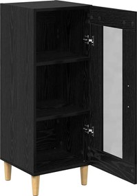 vidaXL Πλαϊνό γραφείο Μαύρη Οξυά 34.5 x 32.5 x 90 εκ.