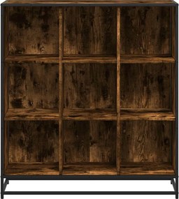 vidaXL Βιβλιοθήκη καπνιστή βελανιδιά 97,5x33x107,5 cm