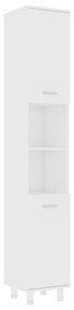 vidaXL Στήλη Μπάνιου Λευκή 30 x 30 x 179 εκ. από Μοριοσανίδα