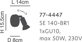 Σποτ Μονόφωτο Homelighting Saba 77-4447 Bronze