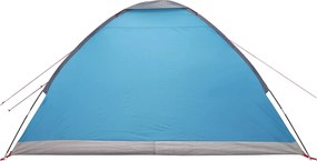 vidaXL Σκηνή Camping με στέγη Μπλε 4 ατόμων Πολυεστέρας και Χάλυβας
