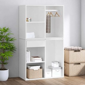 vidaXL Ντουλάπι Γυαλιστερό Λευκό 80 x 40 x 65εκ.από Επεξεργασμένο Ξύλο