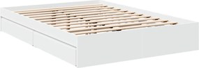 vidaXL Πλαίσιο Κρεβατιού με Συρτάρια Χωρίς Στρώμα Λευκό 120x200 εκ.