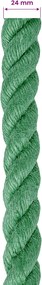 vidaXL Σχοινί Από Τζute 24 mm Πράσινο 100% Τζούτα Tossa