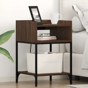 vidaXL Κουτιά Κρεβατοκάμαρας με ράφι 2 pcs Καφέ δρυς 40 x 40 x 61 εκ