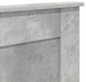 vidaXL Κεφαλάρι με κεφαλάρι Σκυρόδεμα Γκρι 200 cm Επεξεργασμένο ξύλο