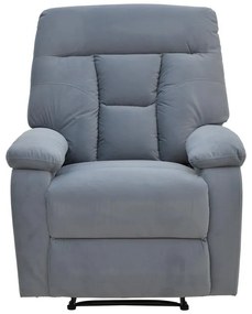 Πολυθρόνα relax με μηχανισμό massage Terpsi γκρι βελούδο 80x94x100εκ 80x94x100 εκ.