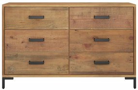 vidaXL Ντουλάπι Καφέ 110 x 35 x 70 εκ. από Μασίφ Ξύλο Πεύκου