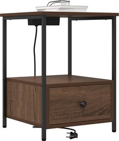 vidaXL Κομοδίνο Καφέ δρυς 42 x 41 x 56 εκ. Επεξεργασμένο ξύλο